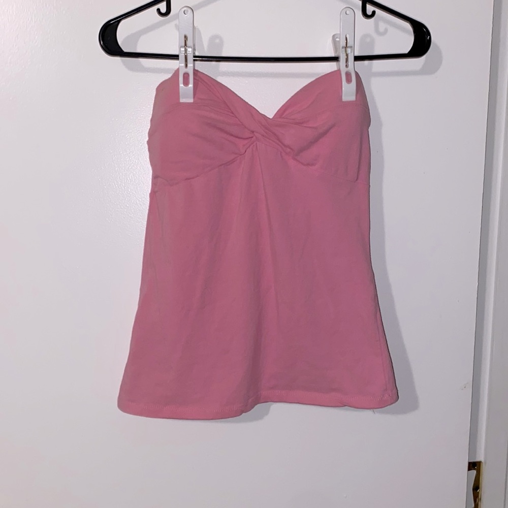 Charlotte Russe Barbie Pink Strapless Sweet Heart Cami (L)